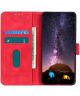 Samsung Galaxy S20 Ultra Hoesje Retro Style Wallet Book Case Rood