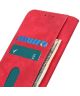 Samsung Galaxy S20 Ultra Hoesje Retro Style Wallet Book Case Rood