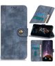 Samsung Galaxy S20 Ultra Hoesje Retro Style Wallet Book Case Blauw