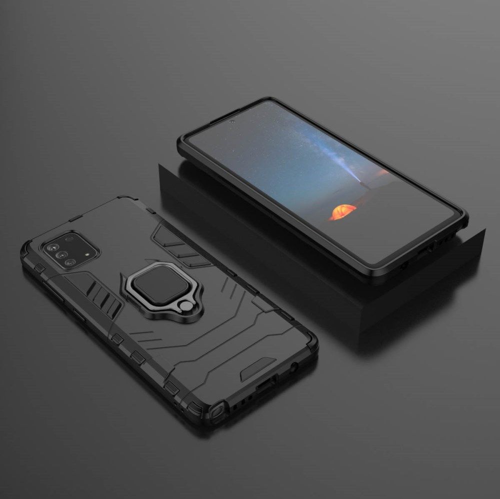 Samsung Galaxy S10 Lite Hybride Hoesje met Ring Zwart afbeelding 9