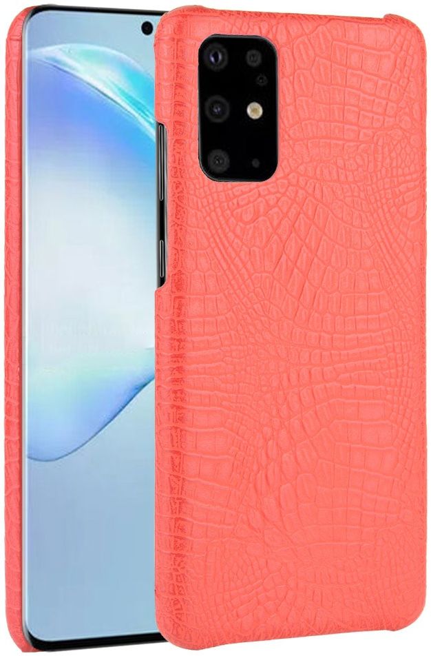 Samsung Galaxy S20 Kunstleren Hoesje met Krokodil Textuur Rood afbeelding 1