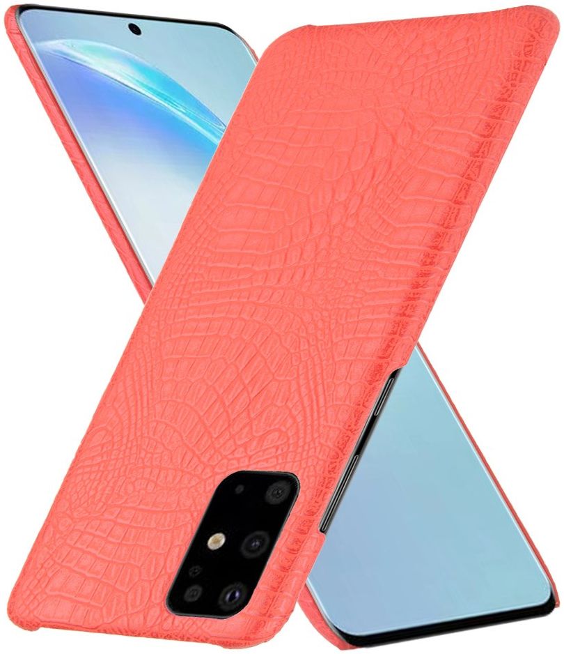 Samsung Galaxy S20 Kunstleren Hoesje met Krokodil Textuur Rood afbeelding 2