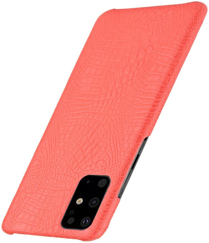 Samsung Galaxy S20 Kunstleren Hoesje met Krokodil Textuur Rood afbeelding 3