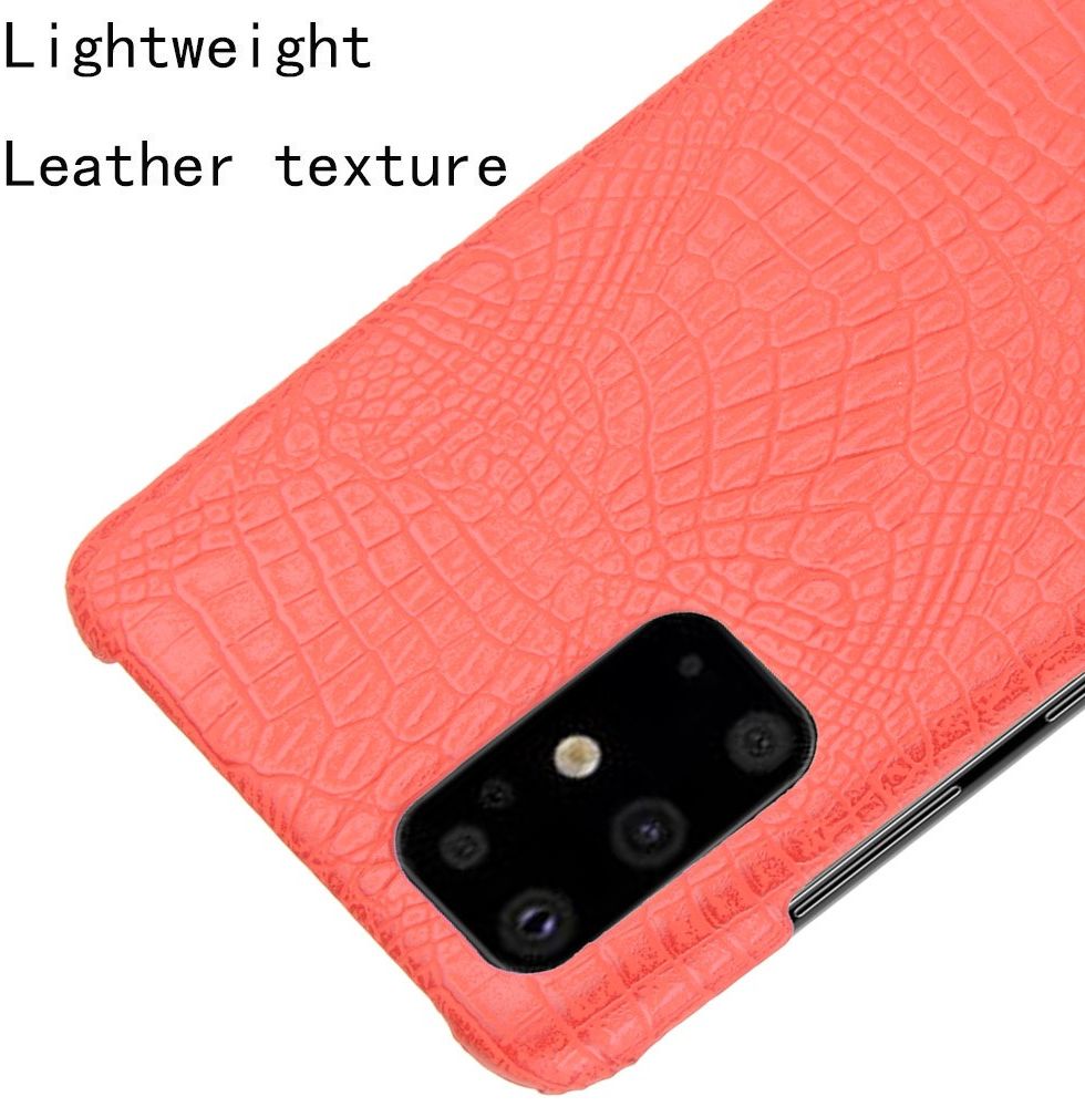 Samsung Galaxy S20 Kunstleren Hoesje met Krokodil Textuur Rood afbeelding 4