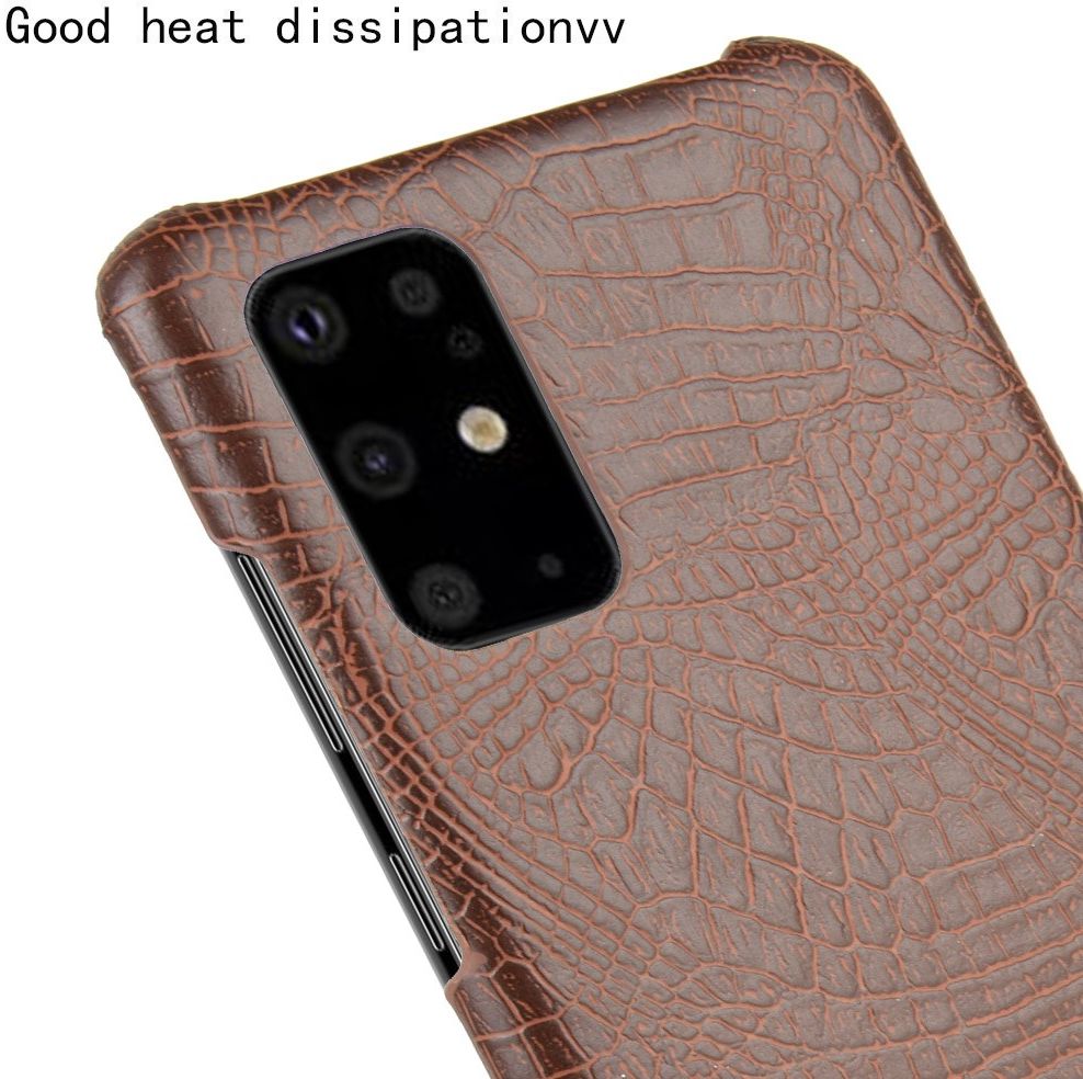 Samsung Galaxy S20 Kunstleren Hoesje met Krokodil Textuur Bruin afbeelding 5