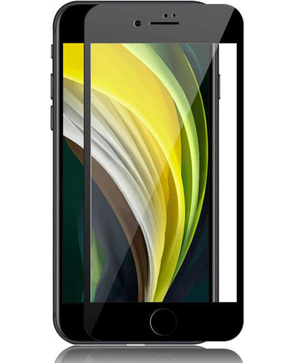 Apple iPhone SE 2020 / 2022 Tempered Glass Screenprotector Zwart afbeelding 1