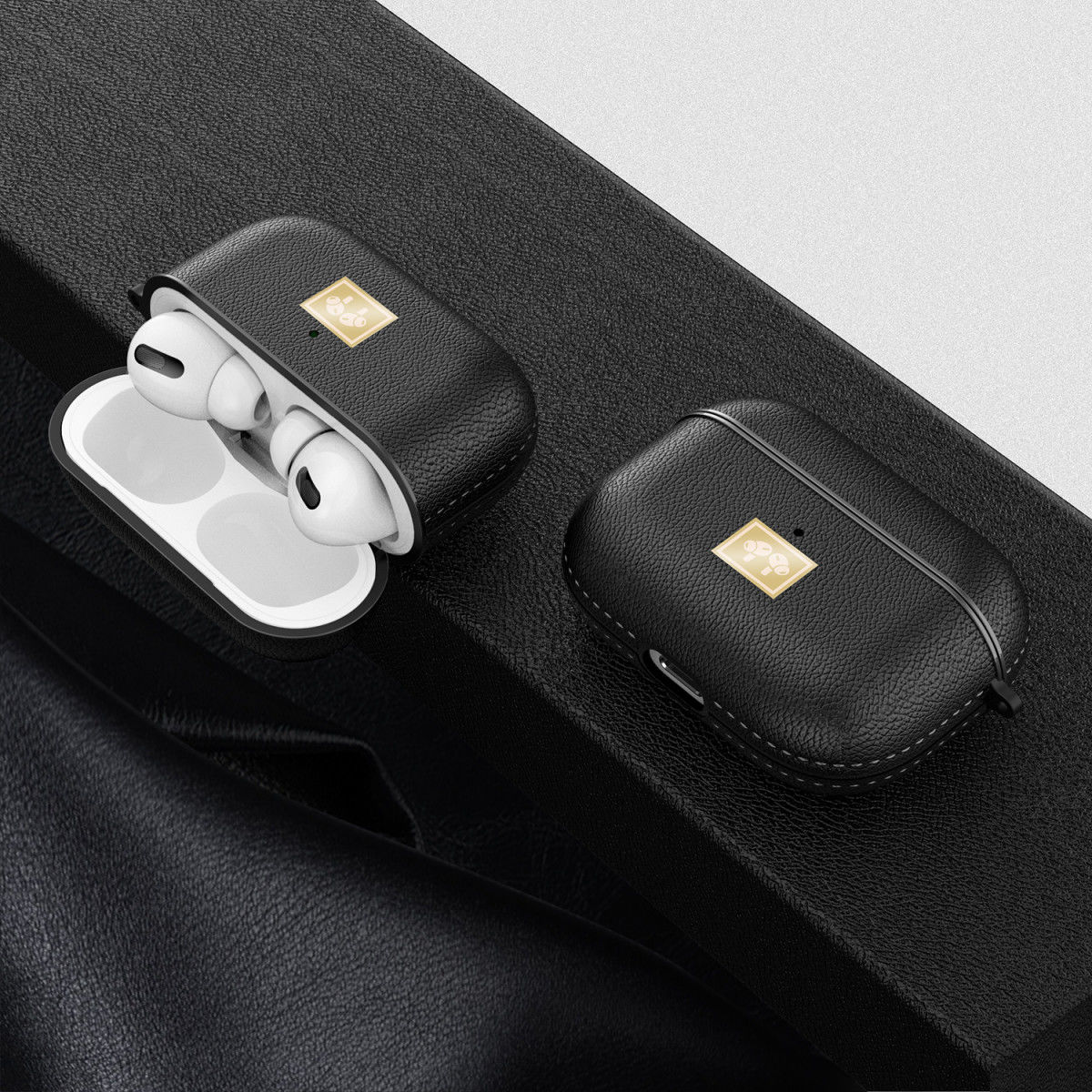 Apple Airpods Pro Luxe Kunstlederen Hoesje Blauw afbeelding 10