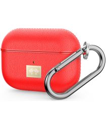 Apple Airpods Pro Luxe Kunstlederen Hoesje Rood