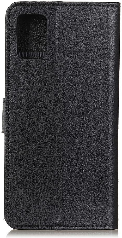 Samsung Galaxy A41 Litchi Skin Portemonnee Hoesje Zwart afbeelding 4