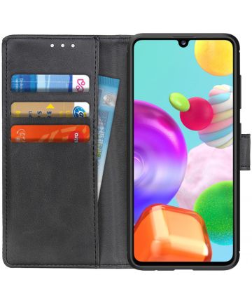 Samsung Galaxy A41 Wallet Stand Case Zwart Hoesjes