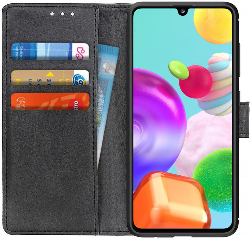Samsung Galaxy A41 Wallet Stand Case Zwart afbeelding 1