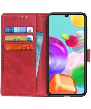 Samsung Galaxy A41 Wallet Stand Case Rood Hoesjes