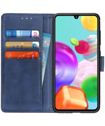Samsung Galaxy A41 Wallet Stand Case Blauw Hoesjes