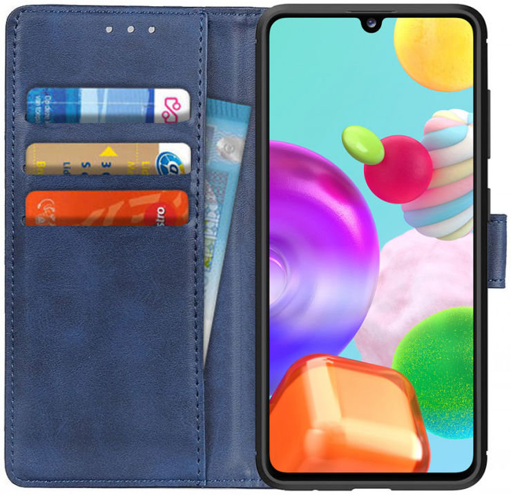 Samsung Galaxy A41 Wallet Stand Case Blauw afbeelding 1