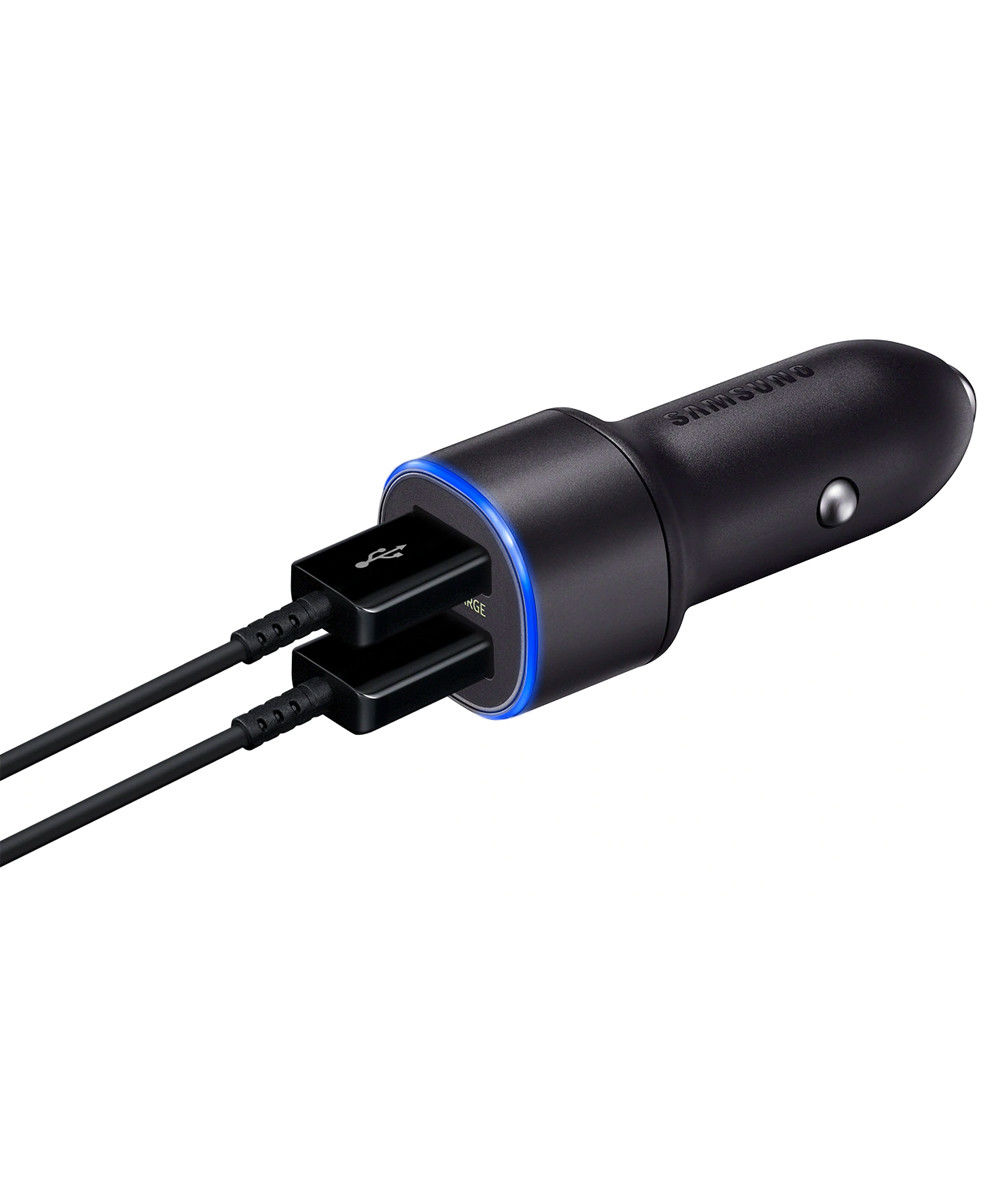 Originele Samsung Duo 15W Fast Charge Autolader met Combo Kabel Zwart afbeelding 2