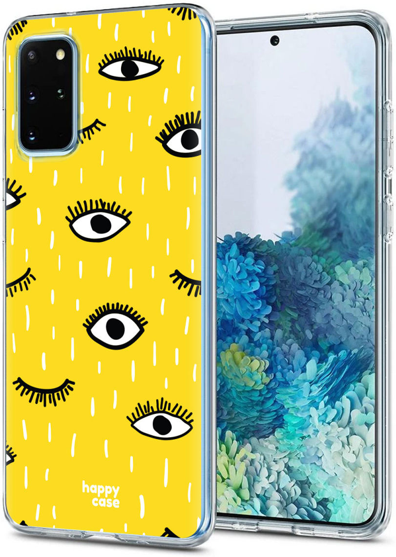 HappyCase Samsung Galaxy S20 Plus Hoesje Flexibel TPU Happy Eyes Print afbeelding 2
