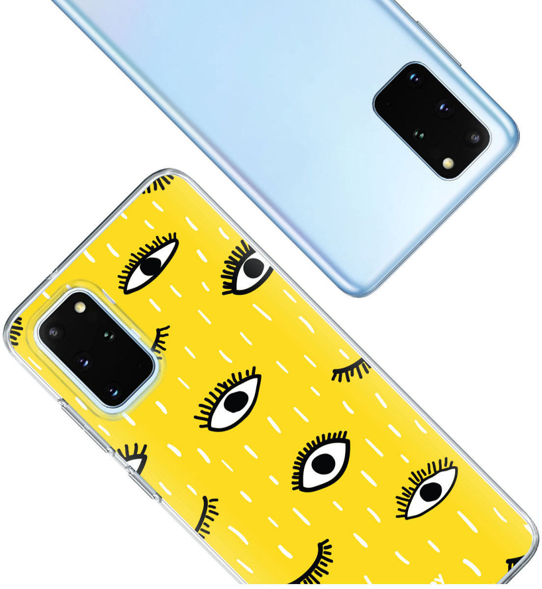 HappyCase Samsung Galaxy S20 Plus Hoesje Flexibel TPU Happy Eyes Print afbeelding 6