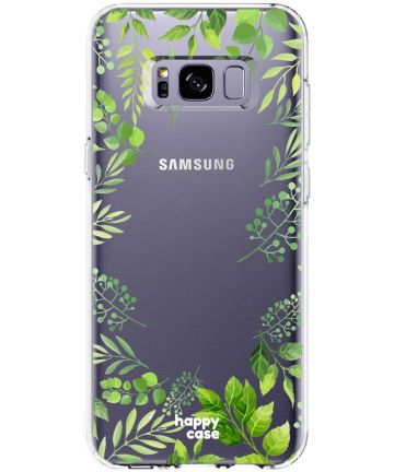 HappyCase Samsung Galaxy S8 Flexibel TPU Hoesje Leaves Print Hoesjes
