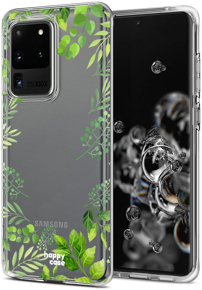 HappyCase Samsung Galaxy S20 Ultra Flexibel TPU Hoesje Leaves Print afbeelding 2