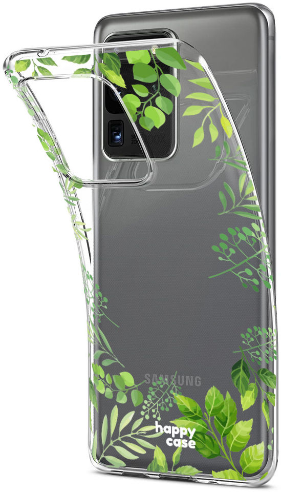 HappyCase Samsung Galaxy S20 Ultra Flexibel TPU Hoesje Leaves Print afbeelding 4