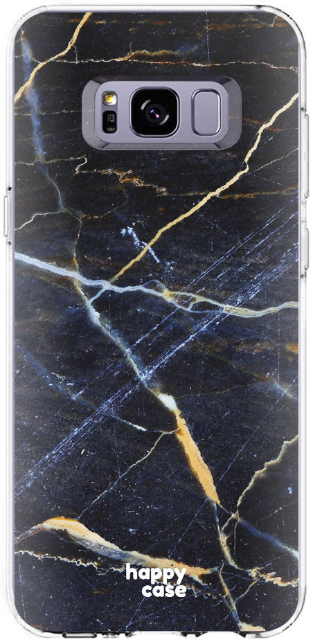 HappyCase Samsung Galaxy S8 Hoesje TPU Donker Marmer Print afbeelding 1