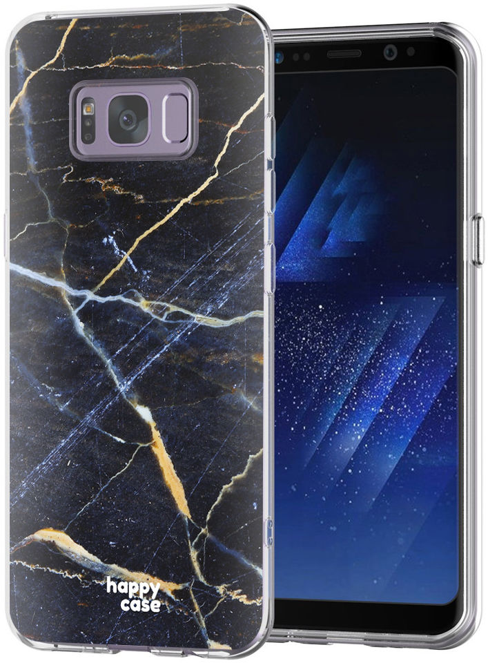 HappyCase Samsung Galaxy S8 Hoesje TPU Donker Marmer Print afbeelding 2