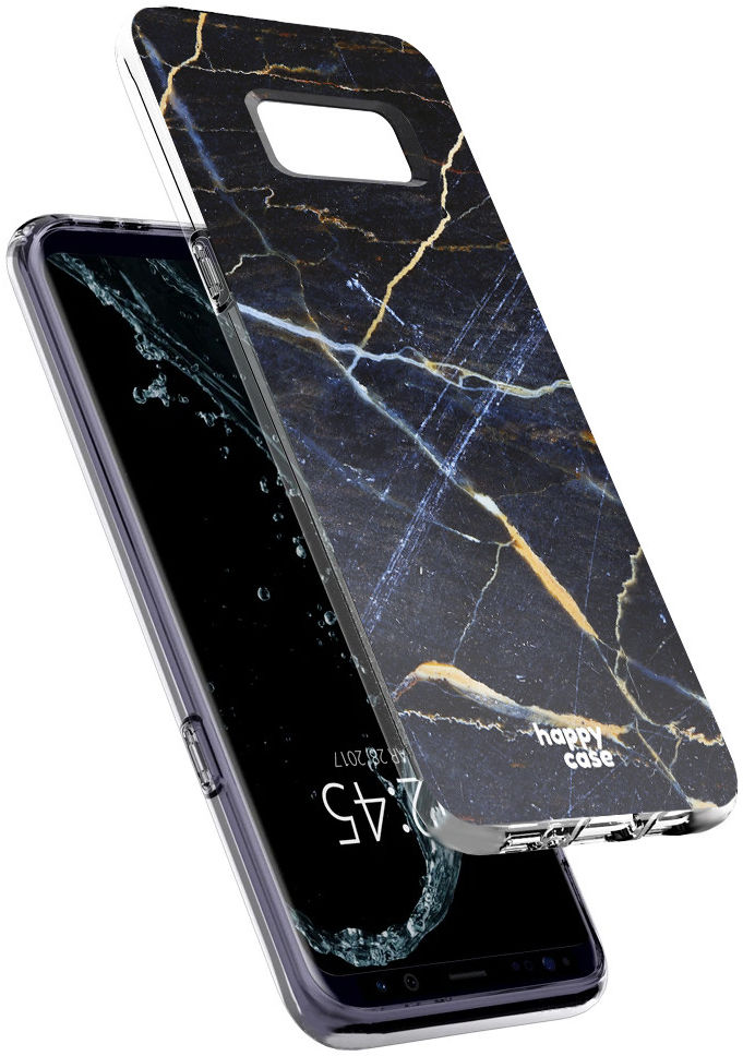 HappyCase Samsung Galaxy S8 Hoesje TPU Donker Marmer Print afbeelding 5