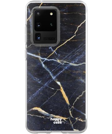 HappyCase Samsung Galaxy S20 Ultra Hoesje TPU Donker Marmer Print Hoesjes