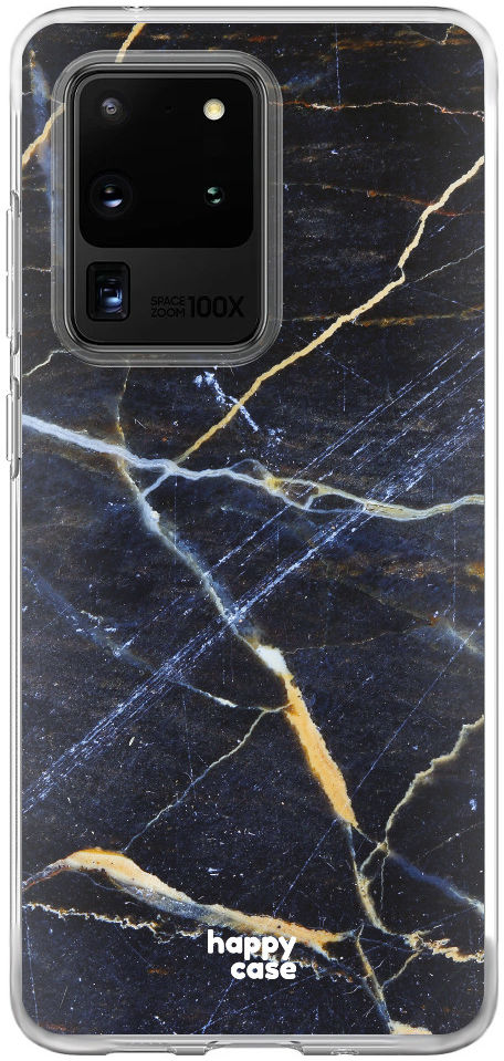 HappyCase Samsung Galaxy S20 Ultra Hoesje TPU Donker Marmer Print afbeelding 1