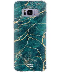 HappyCase Samsung Galaxy S8 Hoesje Flexibel TPU Aqua Marmer Print