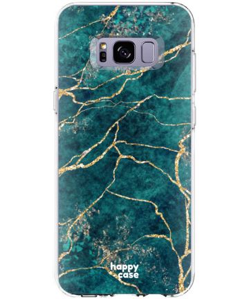 Aanbod Verkoper BES HappyCase Samsung Galaxy S8 Hoesje Flexibel TPU Aqua Marmer Print |  GSMpunt.nl