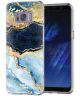 HappyCase Samsung Galaxy S8 Hoesje Flexibel TPU Blauw Marmer Print