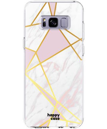 HappyCase Samsung Galaxy S8 Hoesje Flexibel TPU Roze Marmer Print Hoesjes