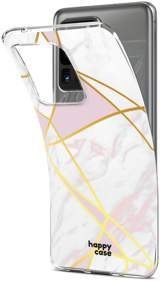HappyCase Samsung Galaxy S20 Ultra Hoesje Flexibel TPU Roze Marmer afbeelding 4