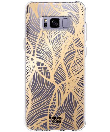 HappyCase Samsung Galaxy S8 Hoesje Flexibel TPU Golden Leaves Print Hoesjes