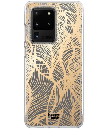 HappyCase Samsung Galaxy S20 Ultra Hoesje Flexibel TPU Golden Leaves Hoesjes