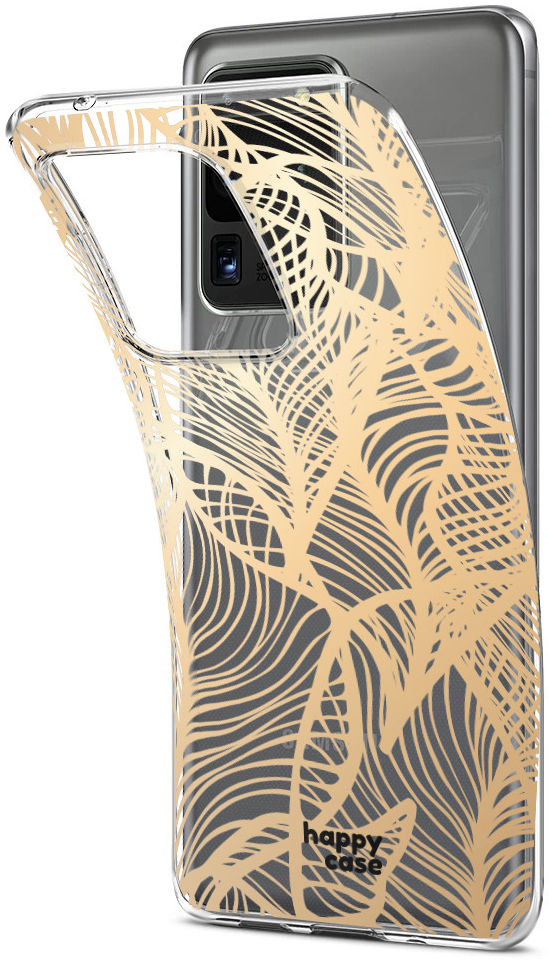 HappyCase Samsung Galaxy S20 Ultra Hoesje Flexibel TPU Golden Leaves afbeelding 5