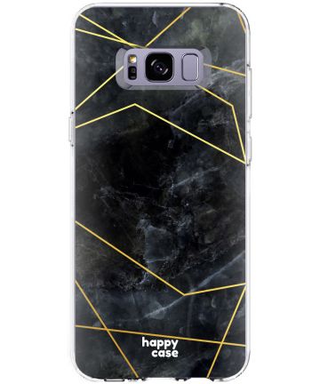 HappyCase Samsung Galaxy S8 Hoesje Flexibel TPU Zwart Marmer Print Hoesjes