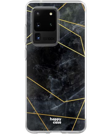 HappyCase Samsung Galaxy S20 Ultra Hoesje Flexibel TPU Zwart Marmer Hoesjes