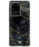HappyCase Samsung Galaxy S20 Ultra Hoesje Flexibel TPU Zwart Marmer