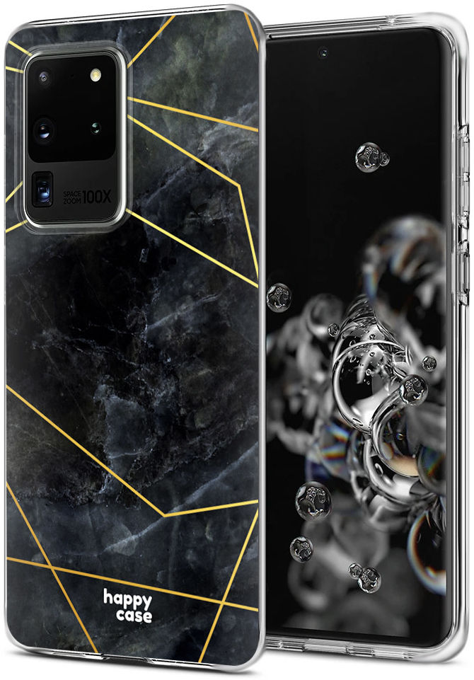 HappyCase Samsung Galaxy S20 Ultra Hoesje Flexibel TPU Zwart Marmer afbeelding 2