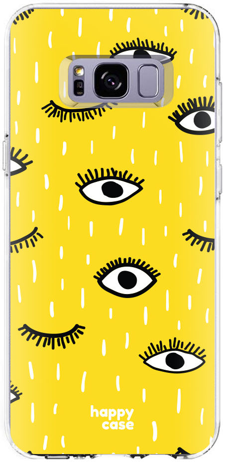 HappyCase Samsung Galaxy S8 Hoesje Flexibel TPU Happy Eyes Print afbeelding 1