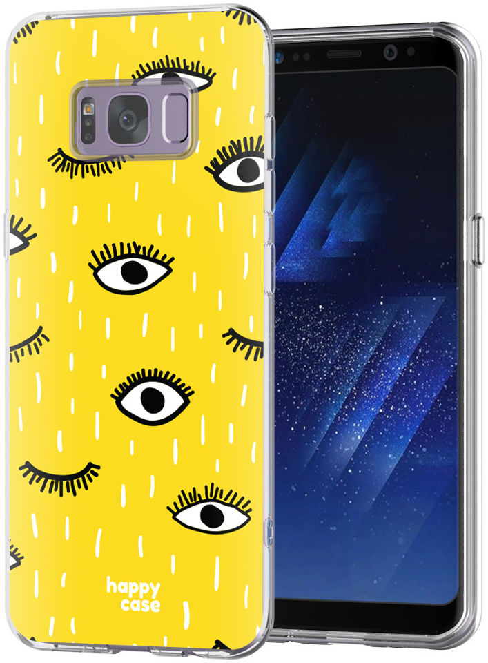 HappyCase Samsung Galaxy S8 Hoesje Flexibel TPU Happy Eyes Print afbeelding 2
