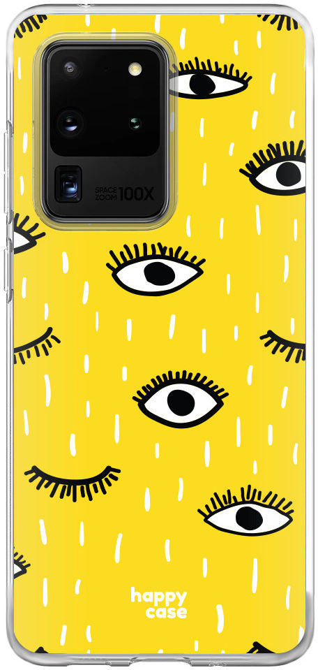 HappyCase Samsung Galaxy S20 Ultra Hoesje Flexibel TPU Happy Eyes afbeelding 1