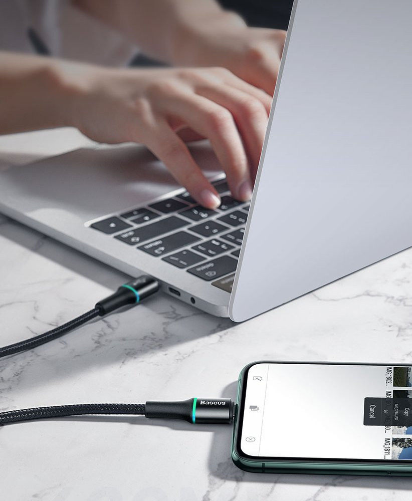 Baseus Halo  Quick Charge Apple Lightning Kabel 1m Zwart afbeelding 13