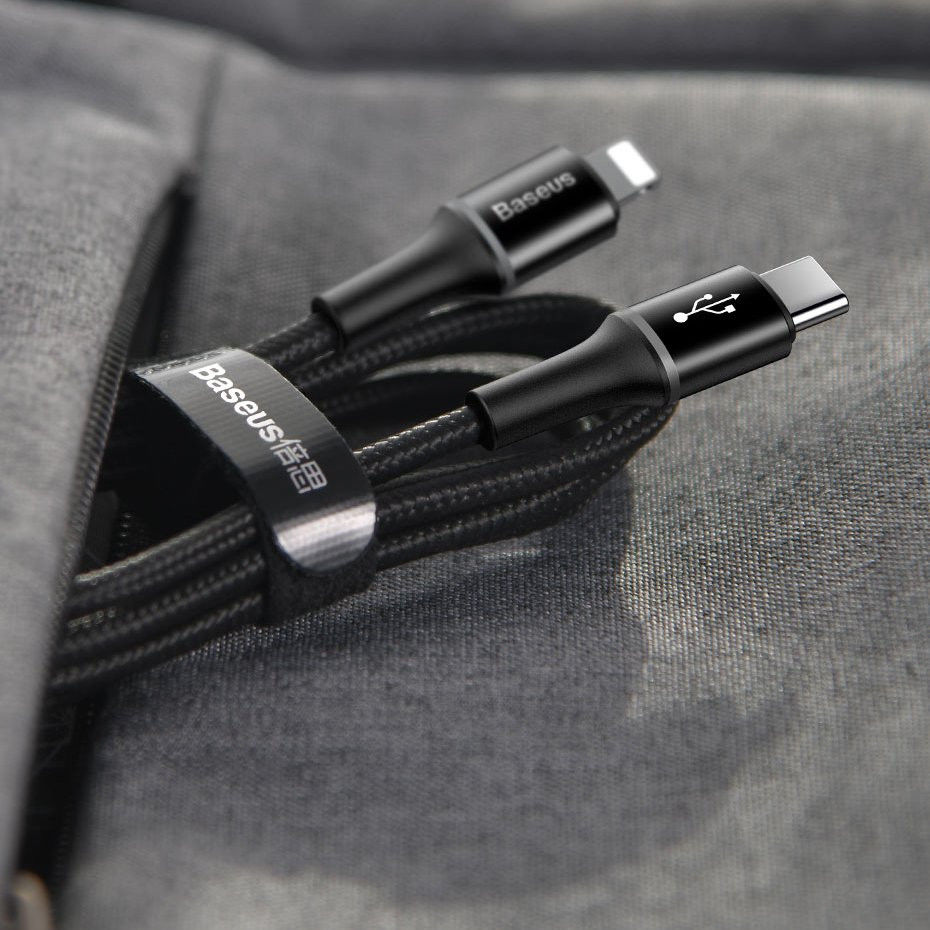 Baseus Halo  Quick Charge Apple Lightning Kabel 1m Zwart afbeelding 15