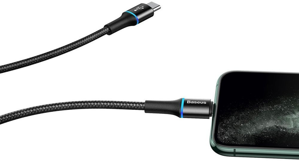 Baseus Halo  Quick Charge Apple Lightning Kabel 1m Zwart afbeelding 7