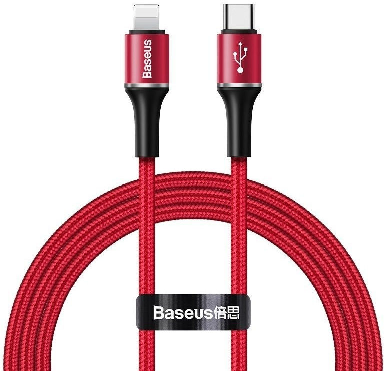 Baseus Halo Quick Charge Apple Lightning 1m Rood afbeelding 1