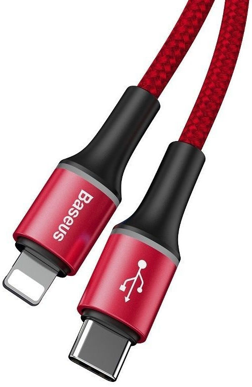Baseus Halo Quick Charge Apple Lightning 1m Rood afbeelding 2