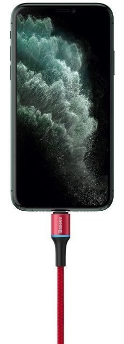 Baseus Halo Quick Charge Apple Lightning 1m Rood afbeelding 4